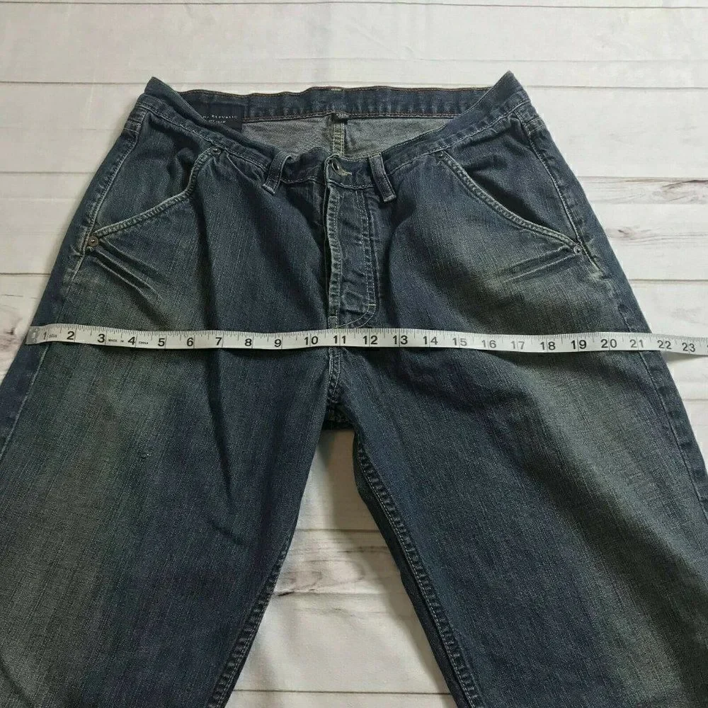 Banana Republic Mens Blue Straight Leg Jeans Sz 34